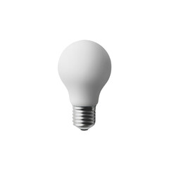 Lightbulb on a isolated transparent background, PNG file, minimalist and clean