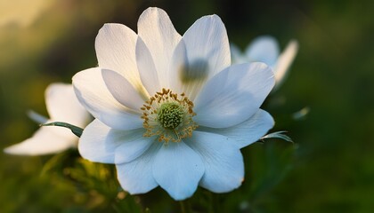 Obraz premium beautiful macro white natural flower