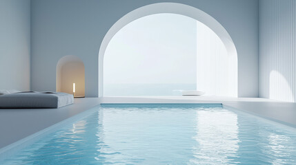 A water on pool, minimalist and modern background 