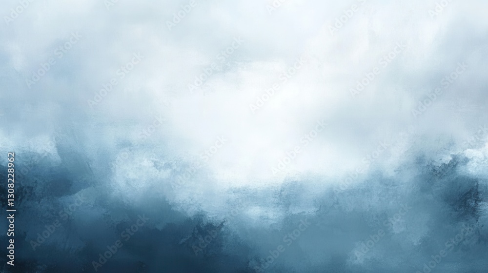 Leinwandbilder abstract representation of sadness with muted blue and gray tones reflecting a rainy atmosphere and 