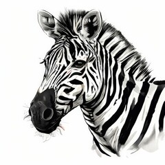 an AI Image Generator, Detailed Illustration of a Zebra
