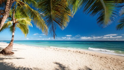 coconut palm trees an pristine bounty beach