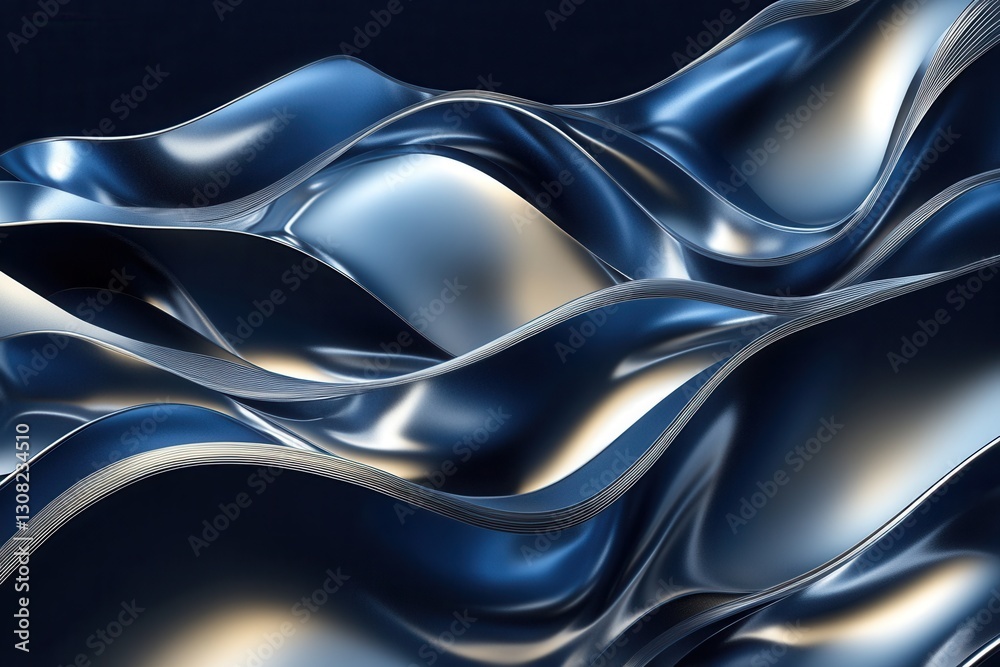 Poster Dynamic 3D wave structures create a sophisticated background for political discourse Generative AI