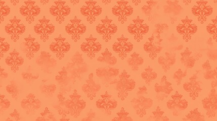 Ornate coral wallpaper pattern, classic design, background