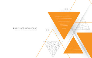 Geometric vector triangle shape.luxury modern wallpaper.white background.