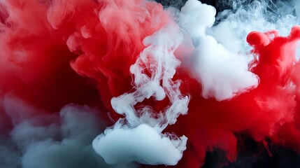 Fototapeta premium Exploding ink in water with rich, dark pigments, fluid abstract background