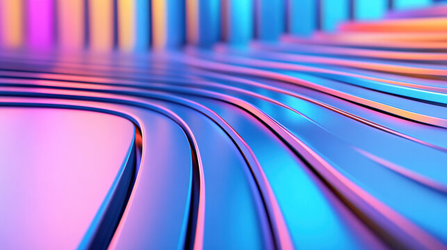 Colorful abstract background featuring dynamic shapes and patterns representing the energy of fast-moving consumer goods