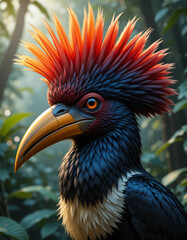 Obraz premium Majestic Beak: The Striking Beauty of Hornbills