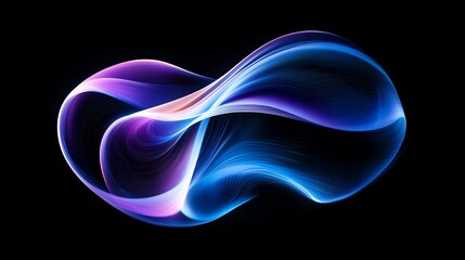 Naklejka premium Motiontracked light trails forming a futuristic abstract pattern