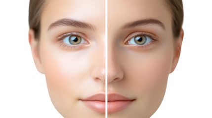 Dramatic before & after makeup transformation, witness the power of cosmetics amazing