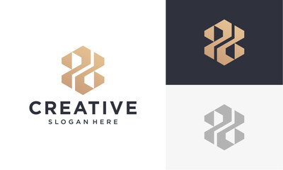 Obraz premium initial pp vector logo