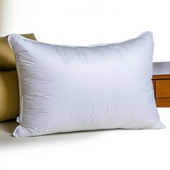 Plump White Pillow for Luxurious Comfort and Restful Sleep, Generative AI.