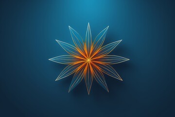 there is a flower that is on a blue surface