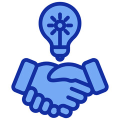 Collaboration Blue Color Icon