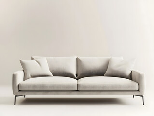 modern sofa in a room with white wall.