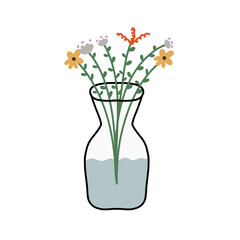 A vase with flowers in it