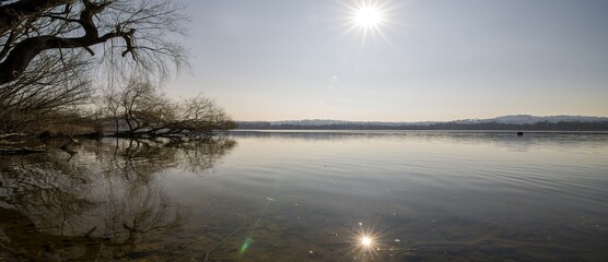 Landscapes on Lake Varese Italy.