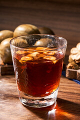 A cup of sweet and delicious monk fruit tea, Chinese herbal medicine
