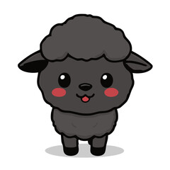 A black sheep logo illustration vector