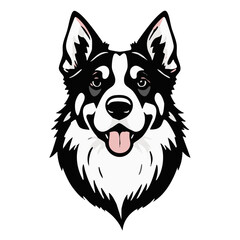 A black and white god logo illustration vector