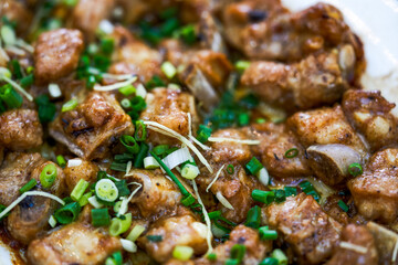 Delicious steamed pork ribs, a classic Cantonese dish