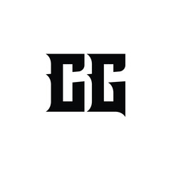 CG monogram logo design letter text name symbol monochrome logotype alphabet character simple logo