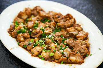 Delicious steamed pork ribs, a classic Cantonese dish
