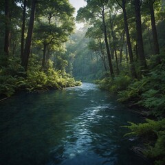 Obraz premium waterfall in the woods