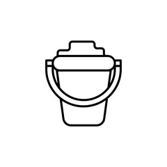 Sand Bucket line icon
