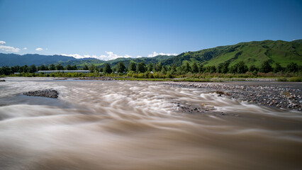 the river in the mountains