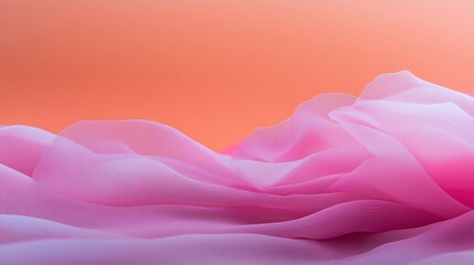 Obraz premium Elegant Pink Fabric Drape Soft Texture Abstract Background Shimmering Pastel Rose Hue