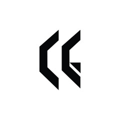CG monogram logo design letter text name symbol monochrome logotype alphabet character simple logo