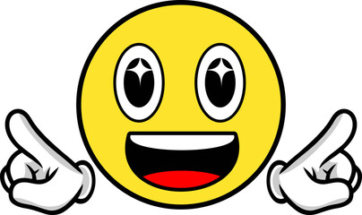 Retro Emoticon Sticker Element Set