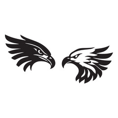 Eagle head emblem. Vector illustration isolated on a white background.