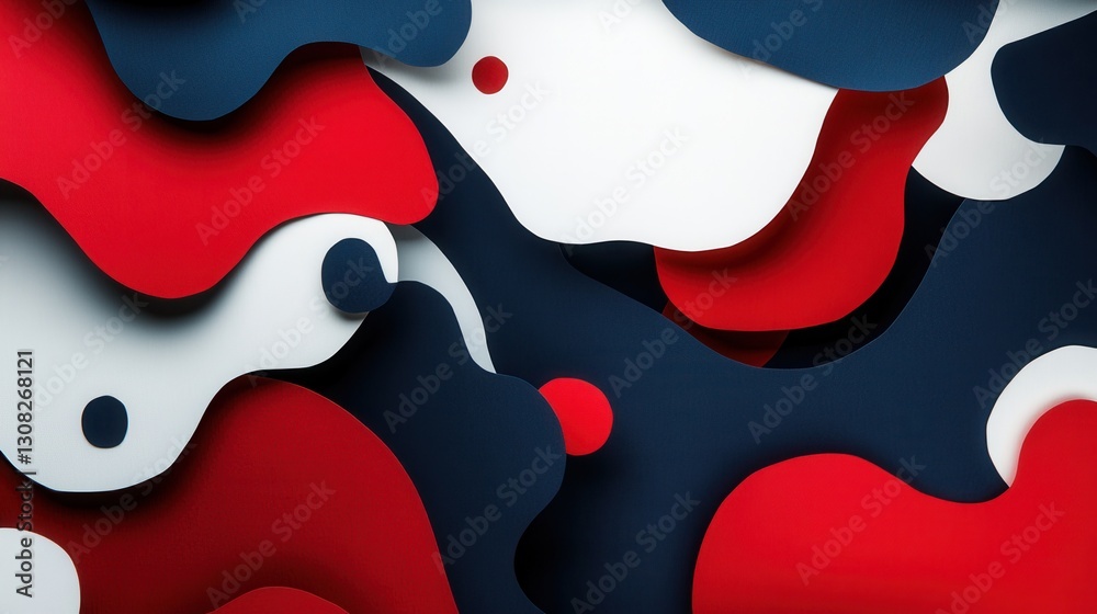 Aufkleber Energetic paper art background representing social movements and change with layered colors and shapes for visual impact Generative AI