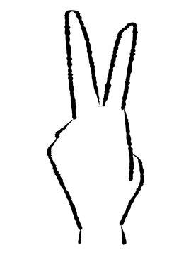recommend clip art: 手描きのチョキ裏