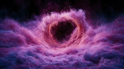 Cosmic Swirl  Abstract Purple Nebula  Fantasy Background
