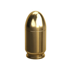 Golden Bullet Close-up of a Shiny Gold-Plated Cartridge