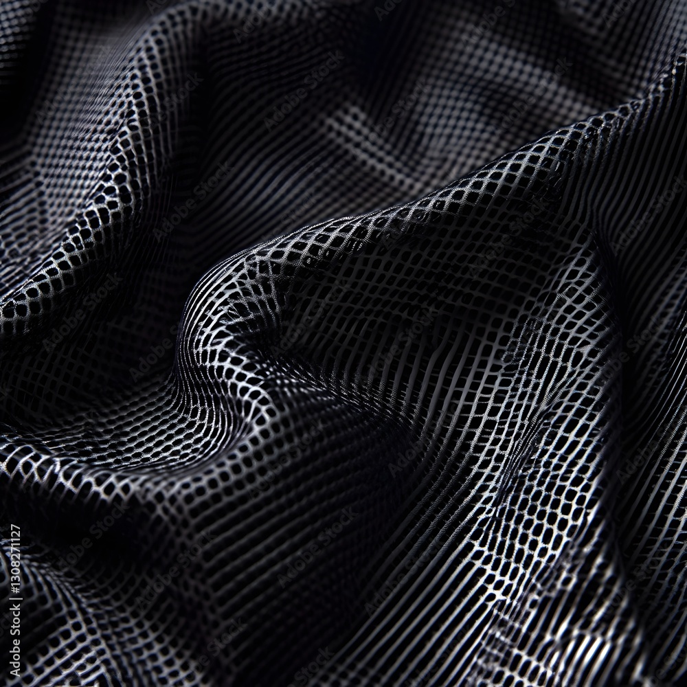 Sticker a dynamic sports textile weave pattern with breathable fibers and high-tech mesh details