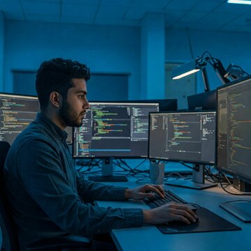 Computer and Programming Code Background &ndash; Ideal for Tech, Coding, and Developer Websites or Promotional Materials