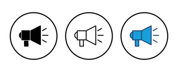 Megaphone icon vector. Loudspeaker icon vector.