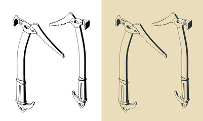 Ice axe illustrations