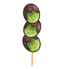 kiwi chocolate tanghulu ice cream stick 