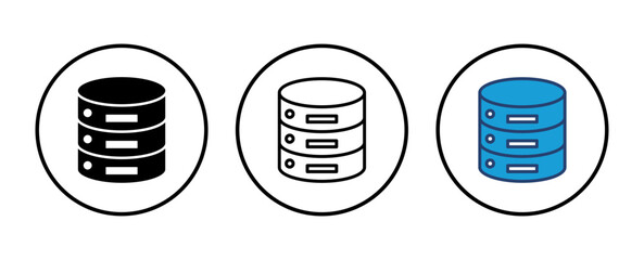 Database icon vector. database vector icon