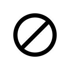 Prohibition symbol. warning sign. color editable
