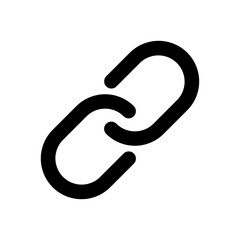 Web link icon black color isolated on transparent background.
