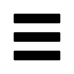 Fototapeta premium Hamburger menu bar flat icon for apps and websites 