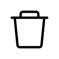 Trash bin. Vector isolated icon. outline vector trash dustbin sign icon isolated element