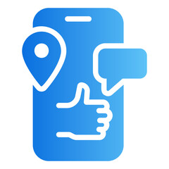 Obraz premium digital media Gradient icon