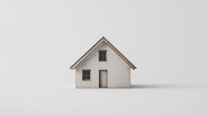 simple house isolated on white background.